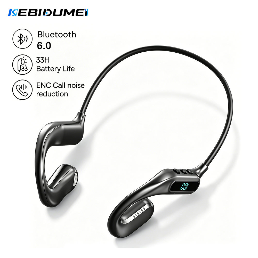 Bone Conduction Running Headphones - Наушники KEBIDUMEI Open Ear Bluetooth 6.0