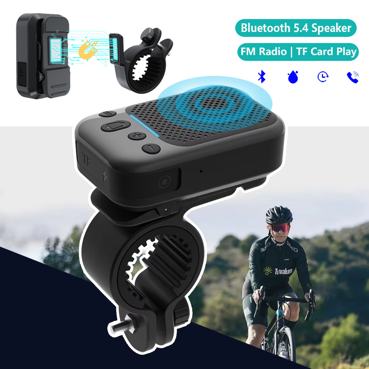 Portable Bluetooth Speaker Waterproof Ipx7 - Мини-велосипедный беспроводной динамик Bluetooth 5,4 Портативный