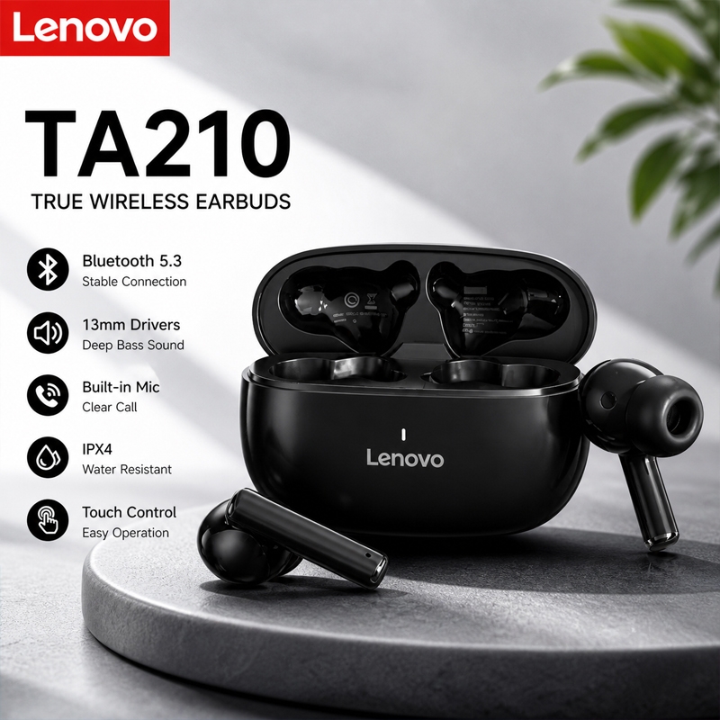 Anc Wireless Over Ear Headphones - Новые беспроводные Bluetooth-наушники Lenovo TA210 со