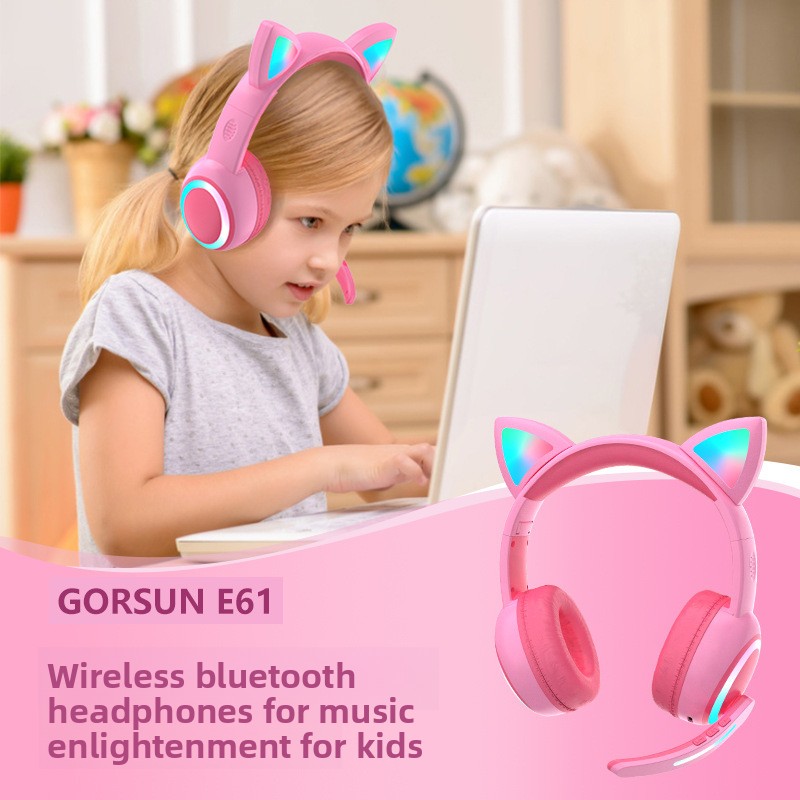 Cat Ear Bluetooth Headset Led - Беспроводные наушники с Bluetooth, дизайн в