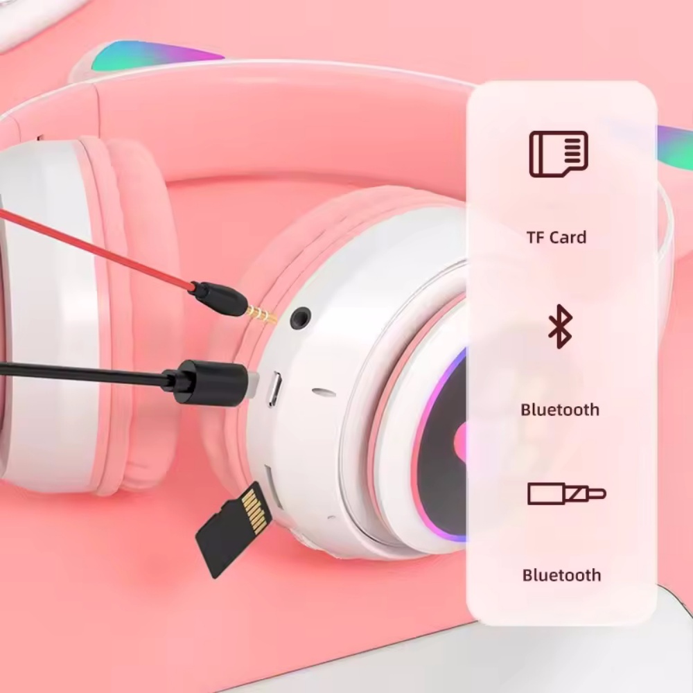 Bluetooth-совместимая гарнитур – обзор и цена Cat Ear Bluetooth Headset Led