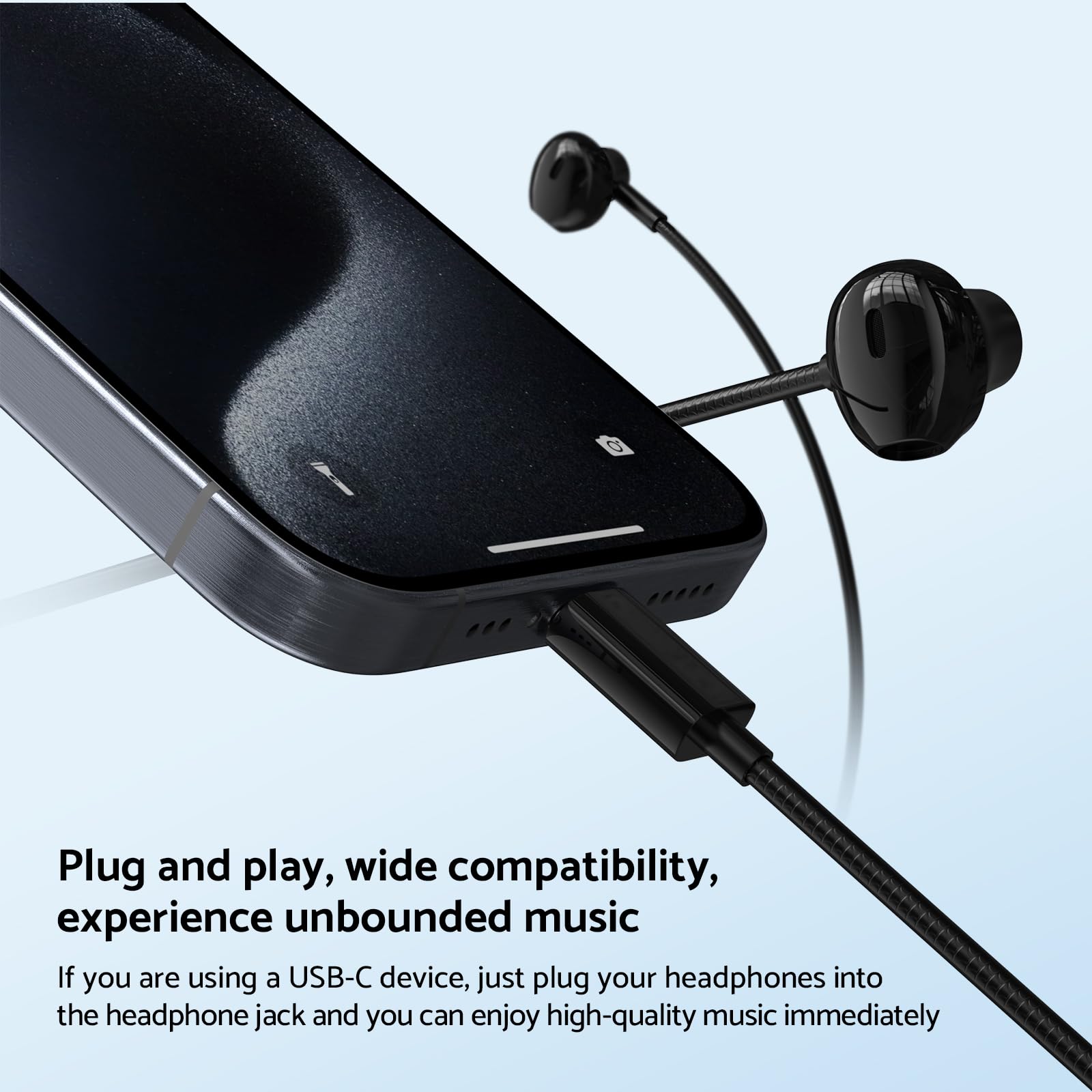 Тип C 3,5 мм HIFI стерео прово – обзор и цена Type C Wired Earphones With Mic