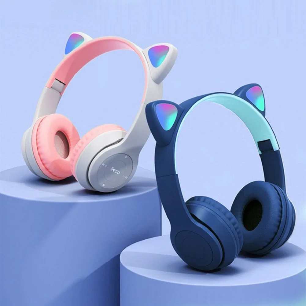 Беспроводные наушники с милыми – обзор и цена Cat Ear Bluetooth Headset Led